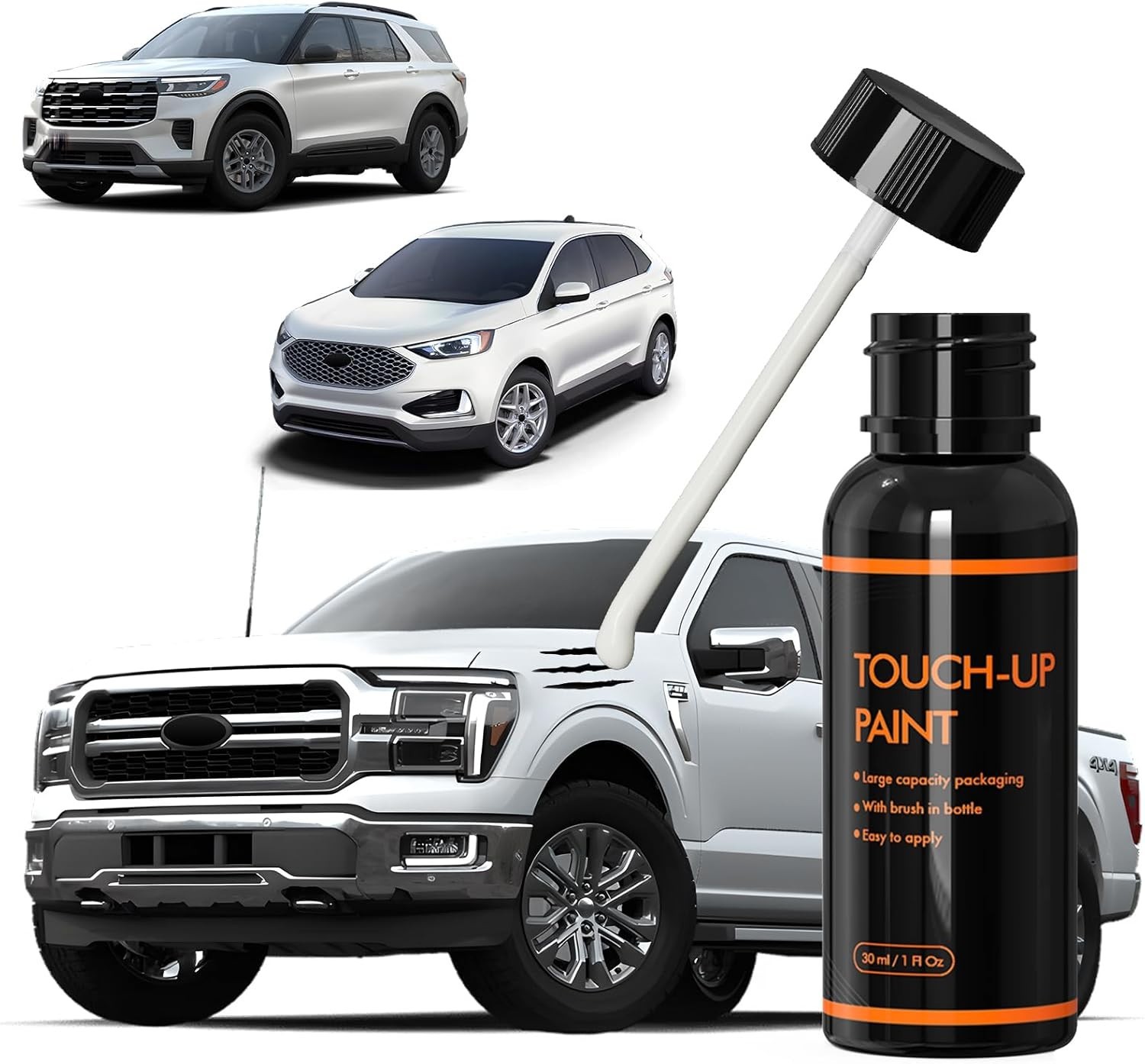 Rust-Resistant Star White Car Scratch Repair for Ford, 1 Fl Oz Quick Fix Paint