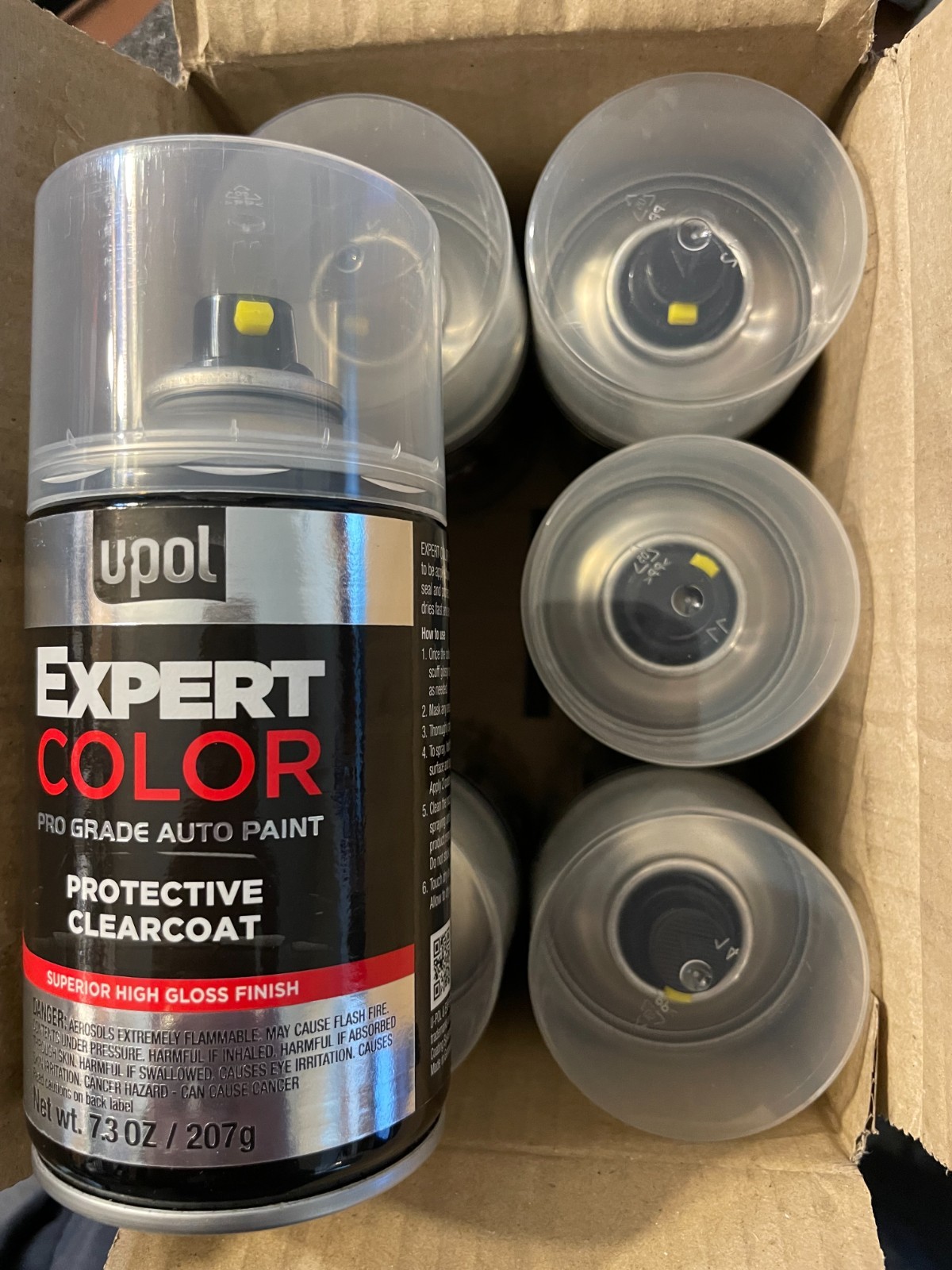 6 CANS Upol Expert Color Superior High Gloss Finish Protective ClearCoat 7.3 Oz