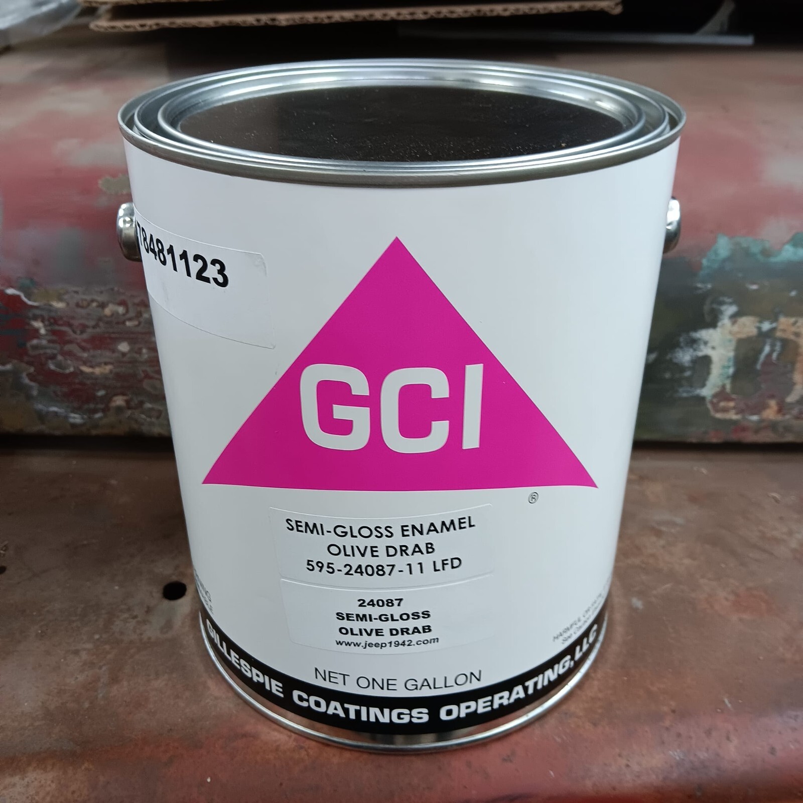 Gillespie Military Paint 24087 1 Gallon. 1950-1970s OD M38 M38A1 M37 M715 M170.