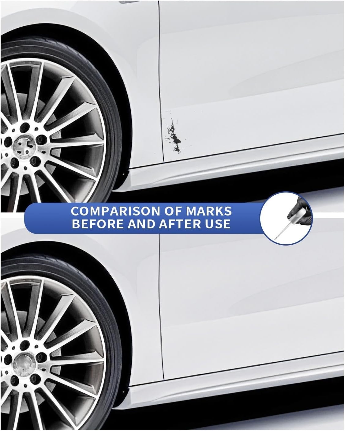 149/9149 Polar White Touch Up Paint Compatible with Mercedes-Benz Exact Match