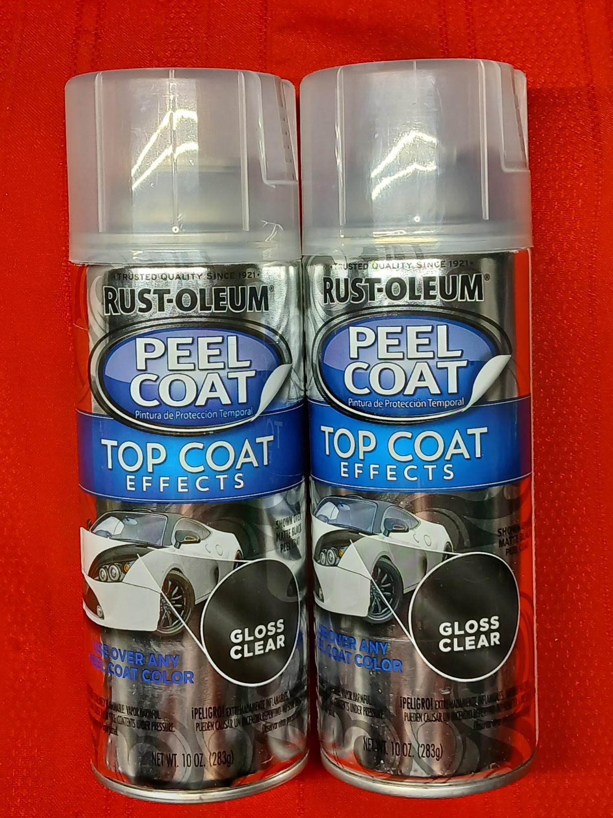 2-Rust-Oleum Peel Coat In Gloss Clear,Peelable Rubber Coating 297343 ,11oz. Cans
