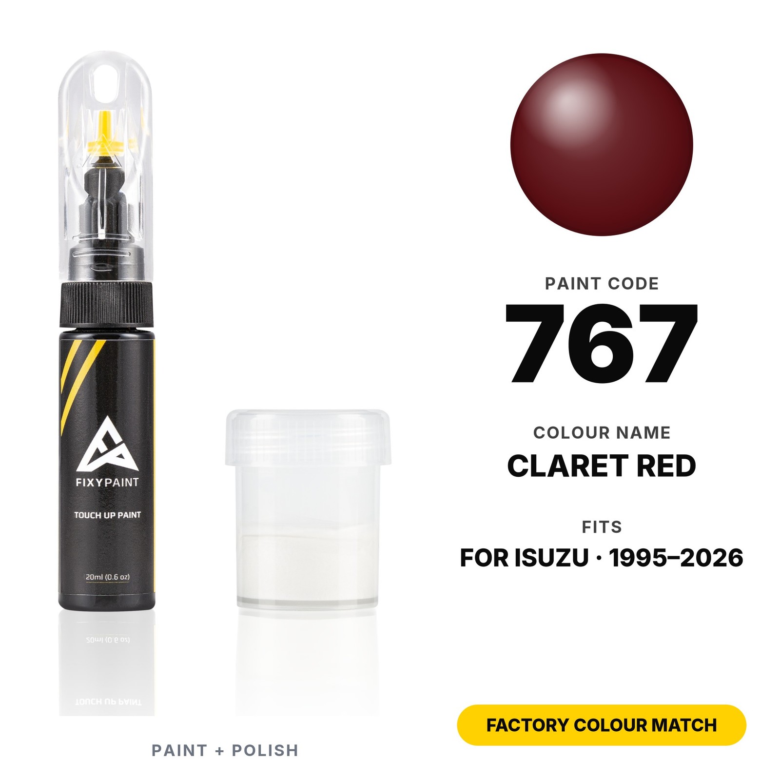 Touch Up Paint For Isuzu 767 Claret Red Set Original Colour Touch Up