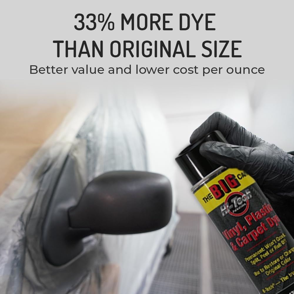 HI-TECH Big Can Black Spray Dye – 15oz Carpet, Vinyl, Fabric &