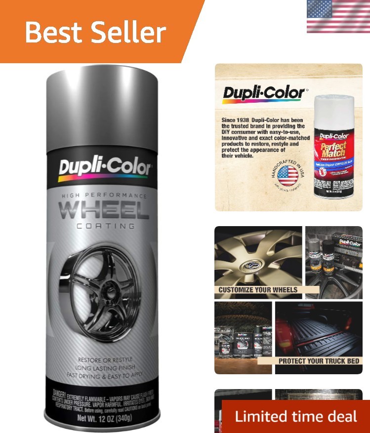 Durable Fast-Drying Graphite Wheel Paint – 12 oz Aerosol for Automotive Use