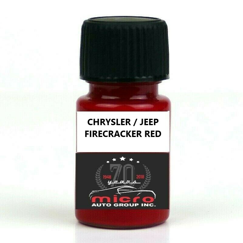 Chrysler Jeep Firecracker Red PRC Touch up Paint With Brush 2 Oz SHIPS TODAY