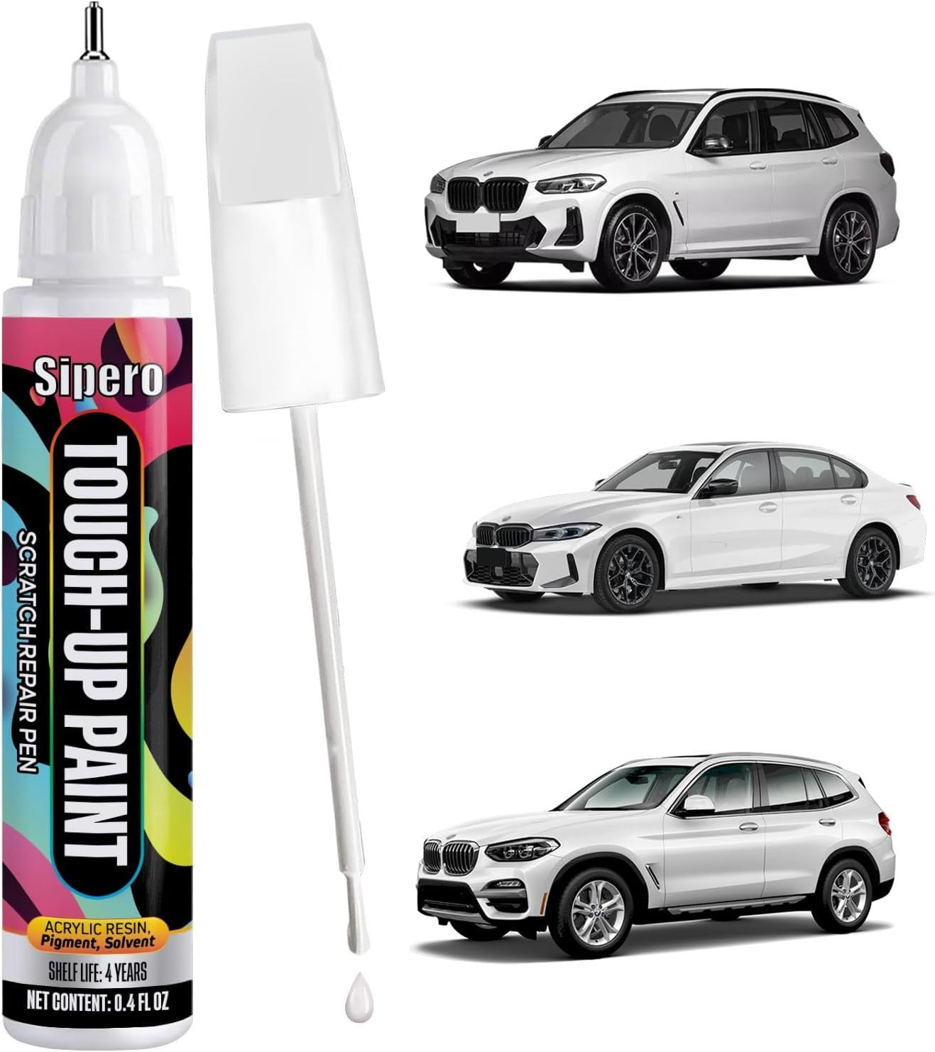 Mineral White (A96) for BMW Touch Up Paint Pen – Exact OEM Match Repair Kit for