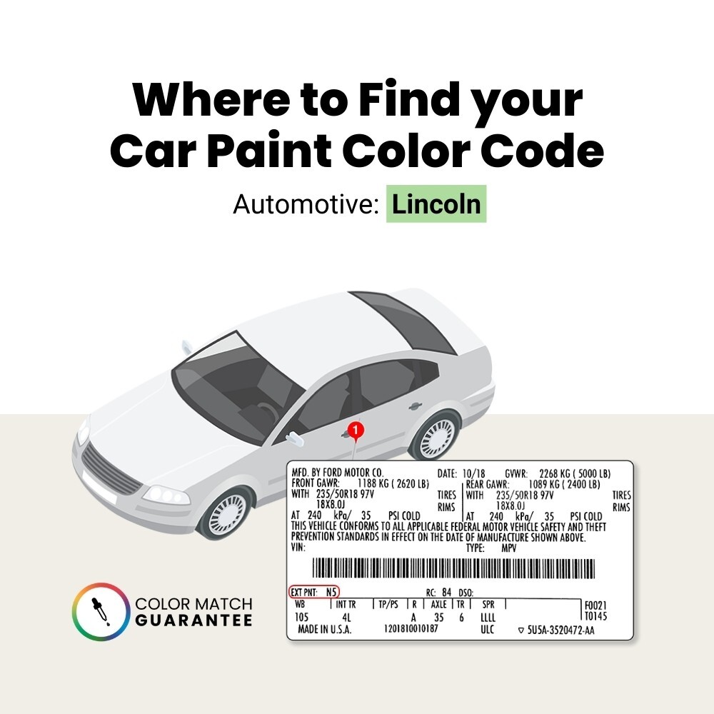 Lincoln Touch Up Paint by TouchUpDirect – Brush or Spray Paint – Choose a Color