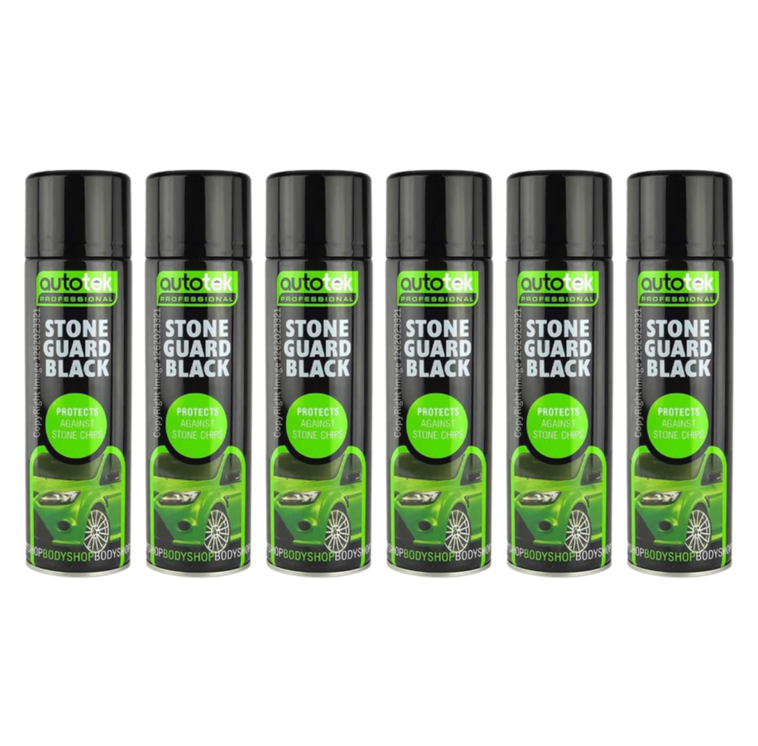 12x 500ml AUTOTEK Car Body Paint Chip Stone Guard Black Protection Spray +G+M