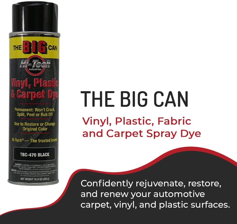 HI-TECH Big Can Black Spray Dye – 15oz Carpet, Vinyl, Fabric &