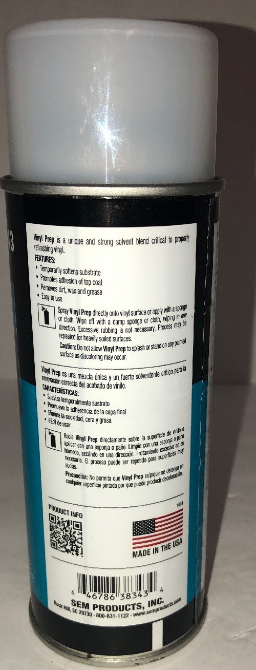 SHIPS N 24 HOURS-SEM 38343 Prep Products Vinyl Prep 12 oz. Aerosol-BRAND NEW