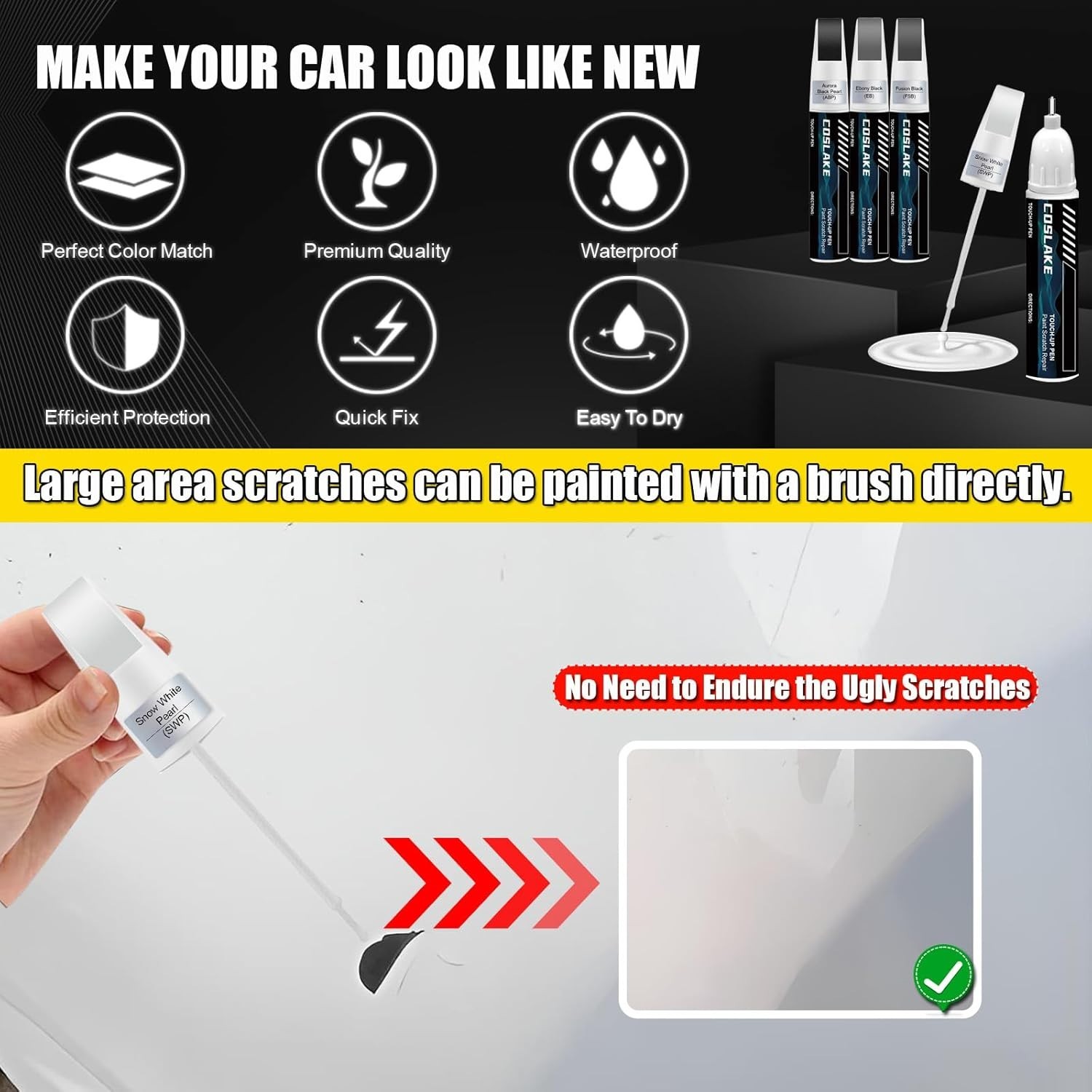 Kia Scratch Repair Kit – Fast-Drying Touch Up Paint for Dawning Red Finish