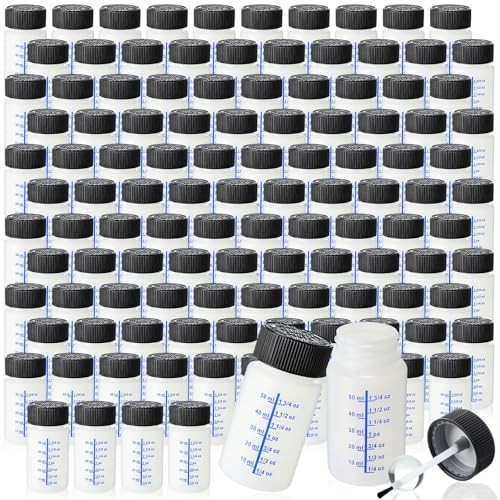 120 Pcs Touch Up Paint Bottles with Brush & Lid – 2 oz Empty Containers for Car