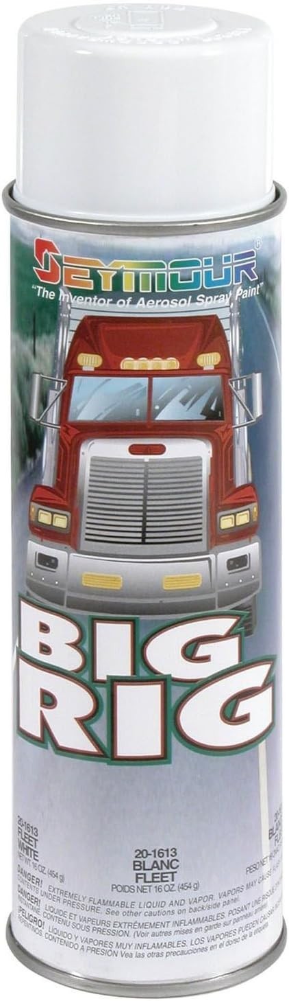 Seymour Paints Fleet White Enamel Spray Paint 20-1613 – Heavy Duty 16 oz Aerosol