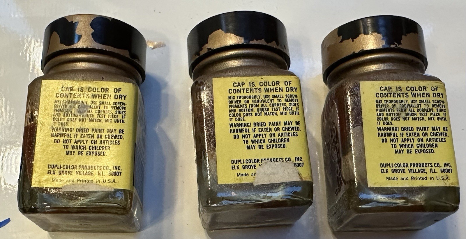 Vintage DUPLI-COLOR DP-GM 2 37 Box with 3 Glass Bottles For Display 1975 GM Old