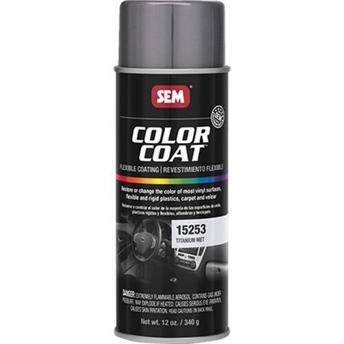 SEM 15253 Color Coat Titanium Metallic Spray Paint Aerosol Can 12 oz.