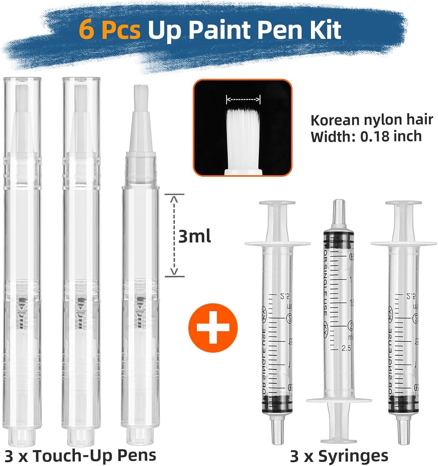 Xtiieed Precision Touch Up Paint Pen Set (3 Pack)
