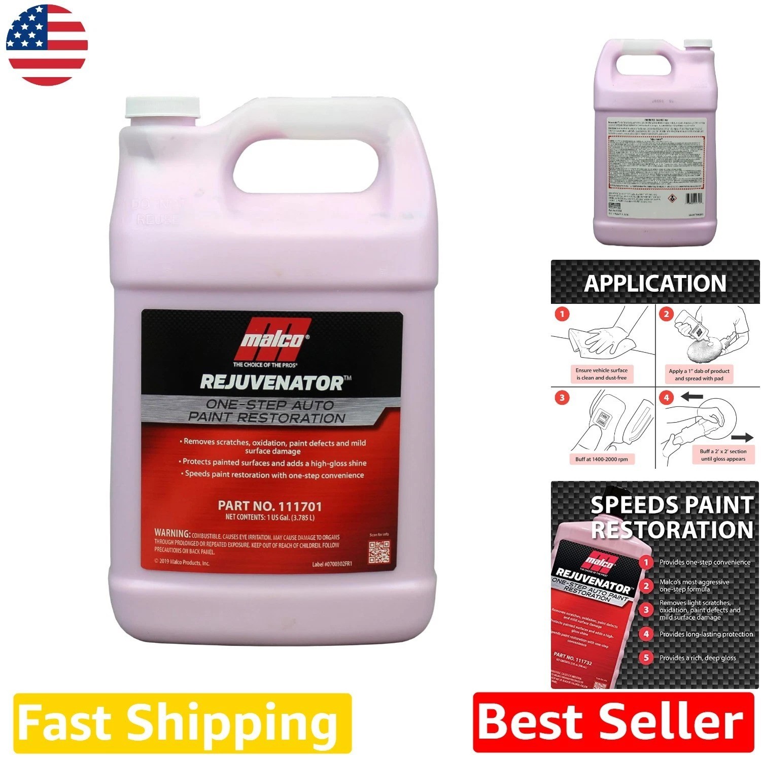 Restorative Auto Paint Rejuvenator – 1 Gal, Scratch Repair, Deep Gloss