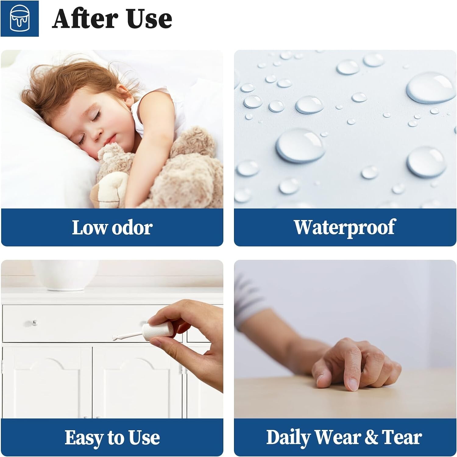 Low VOC White Touch Up Paint Pen – Non-Toxic, Ideal for Interior & Exterior Use