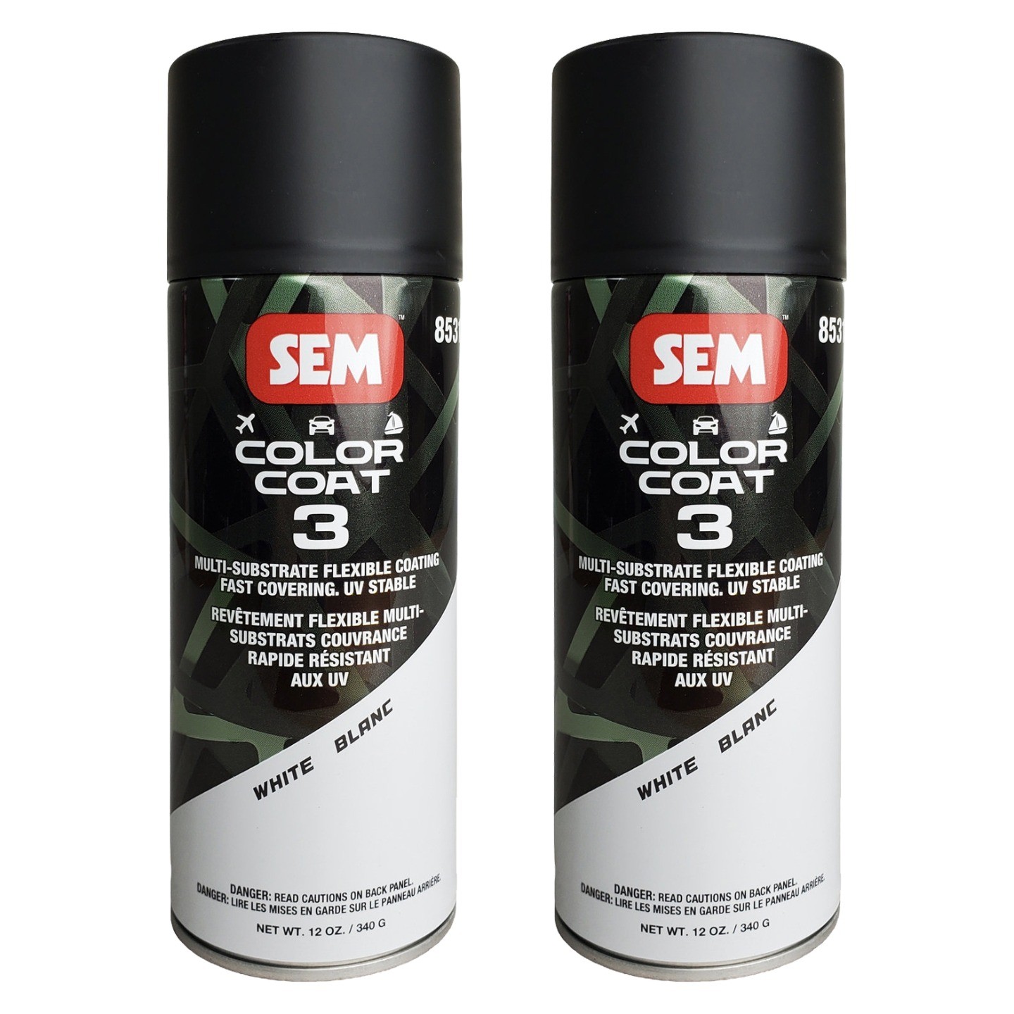 SEM 85313 Color Coat 3 White Flexible Coating 12 oz. (2 Pack)