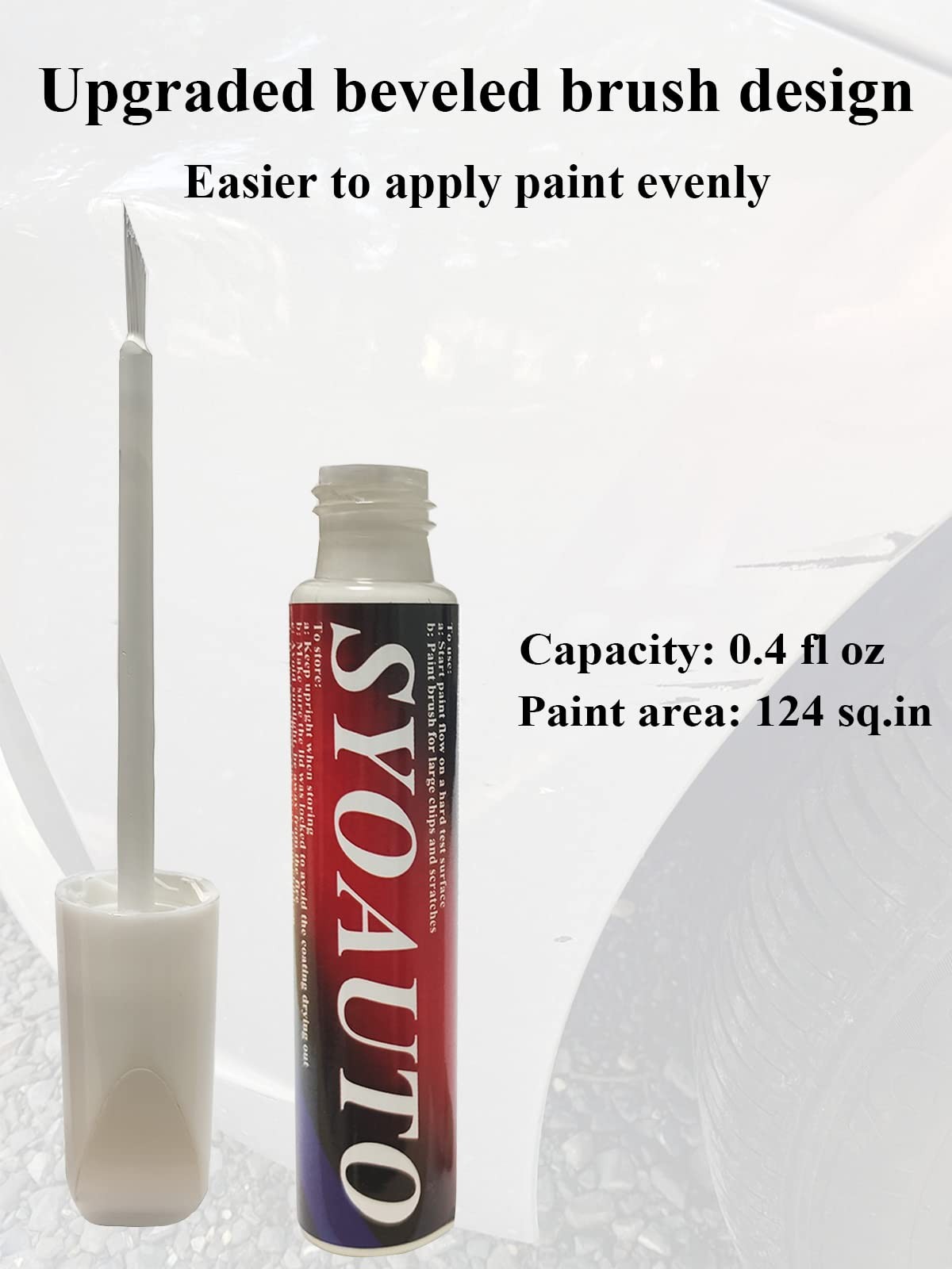 SYOAUTO White Car Touch Up Paint Auto 0.4 Ounce (Pack of 1),