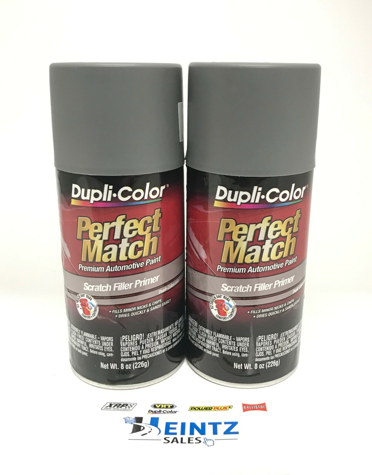 Duplicolor BPR0031-2 PACK Perfect Match SCRATCH FILLER PRIMER GRAY – 8oz