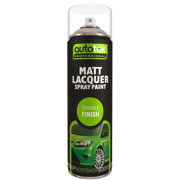 Autotek Matt Lacquer Spray 500ml Clear Protective Acrylic Aerosol Finish
