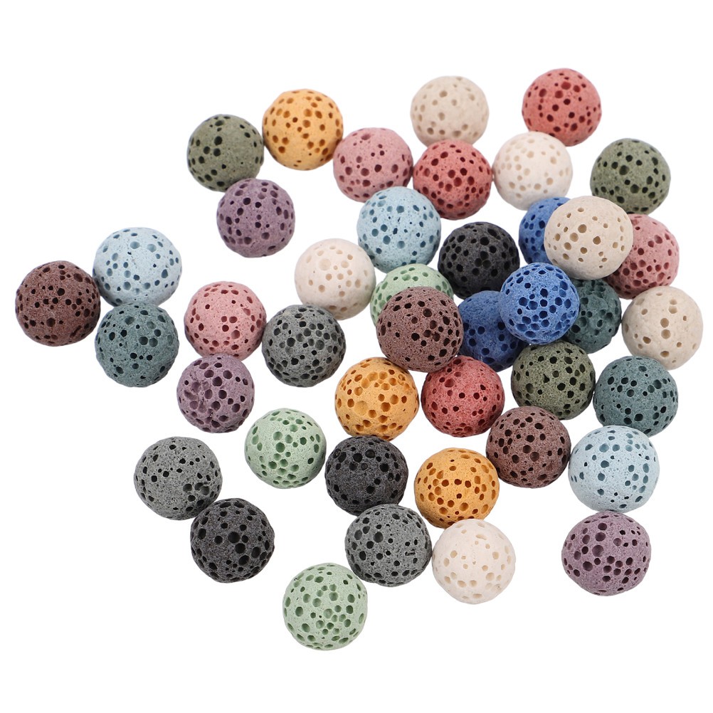 39 Pcs Stone Beads for Jewelry Making Lava Rocks Aquarium Beaded
