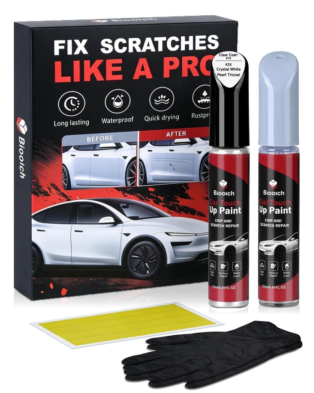 Crystal White Pearl Touch Up Paint Kit for Subaru – 2K Clear Coat, Exact Color M