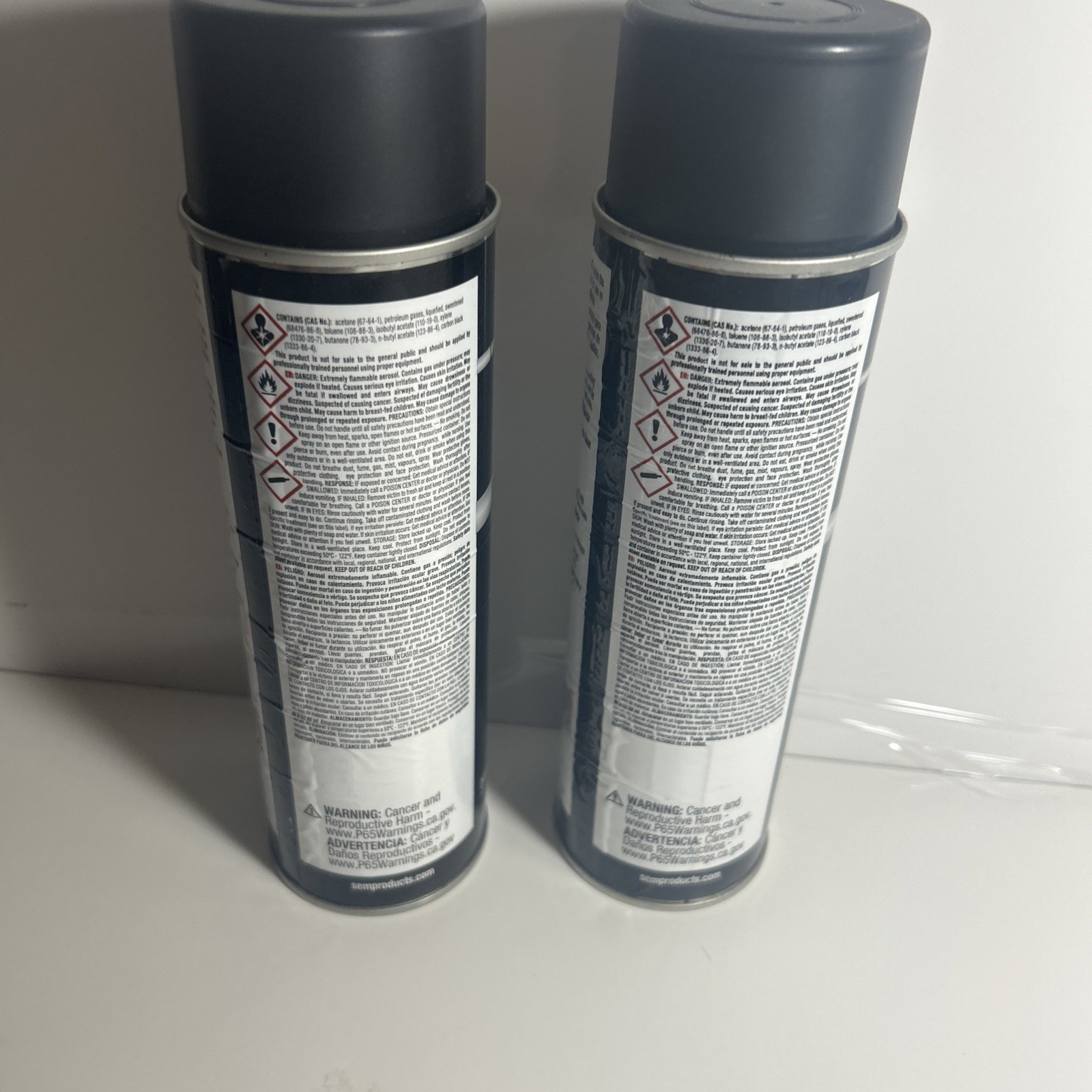SEM Products 39143 Trim Black Aerosol Spray Can 15 oz. Auto Body Paint (2 Cans)