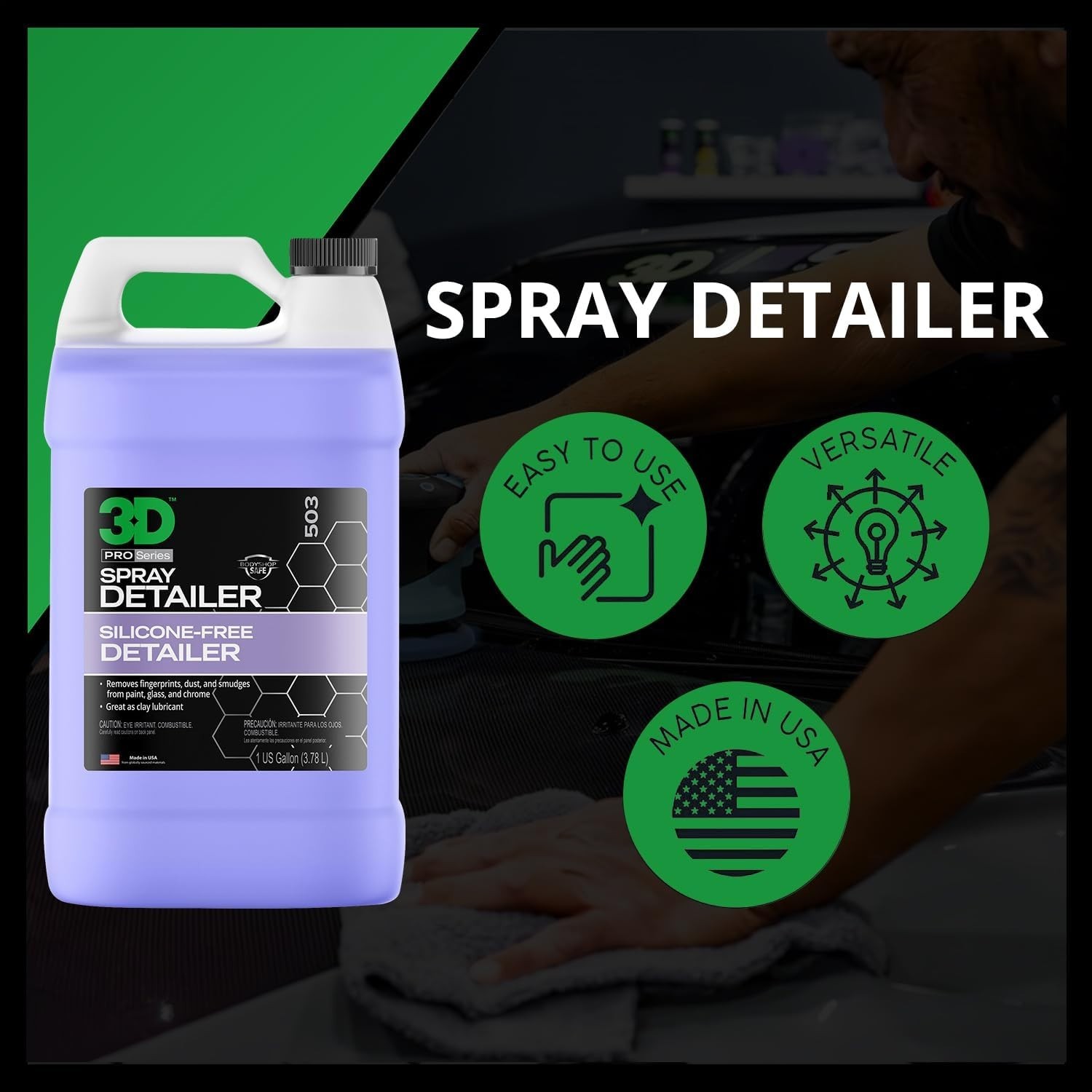Professional Spray Detailer, 1 Gallon – Removes Dust & Polish Splatter Safely