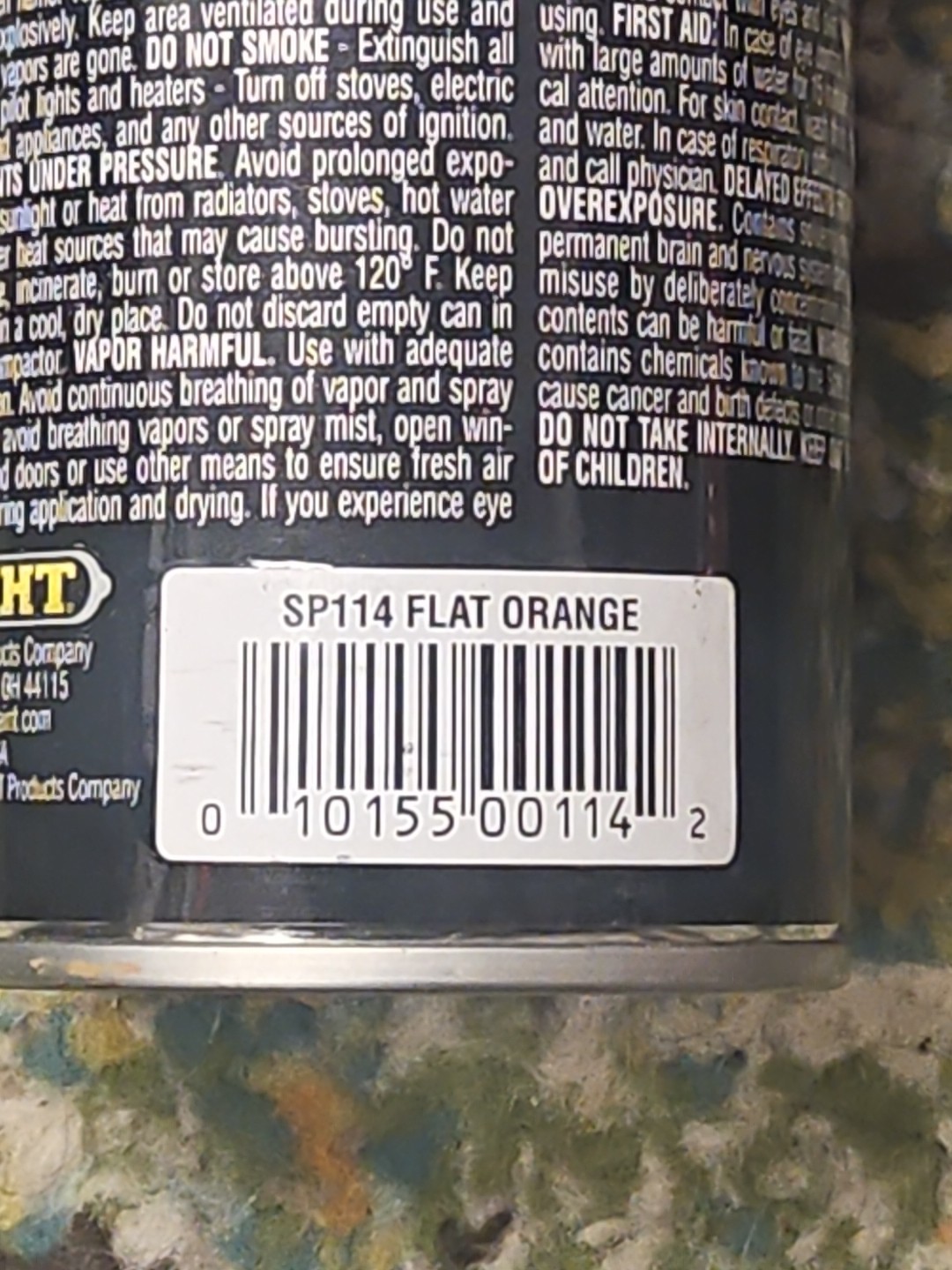 Qty X 2 VHT SP114 FlameProof Coating Flat Orange Paint Can – 11 oz.
