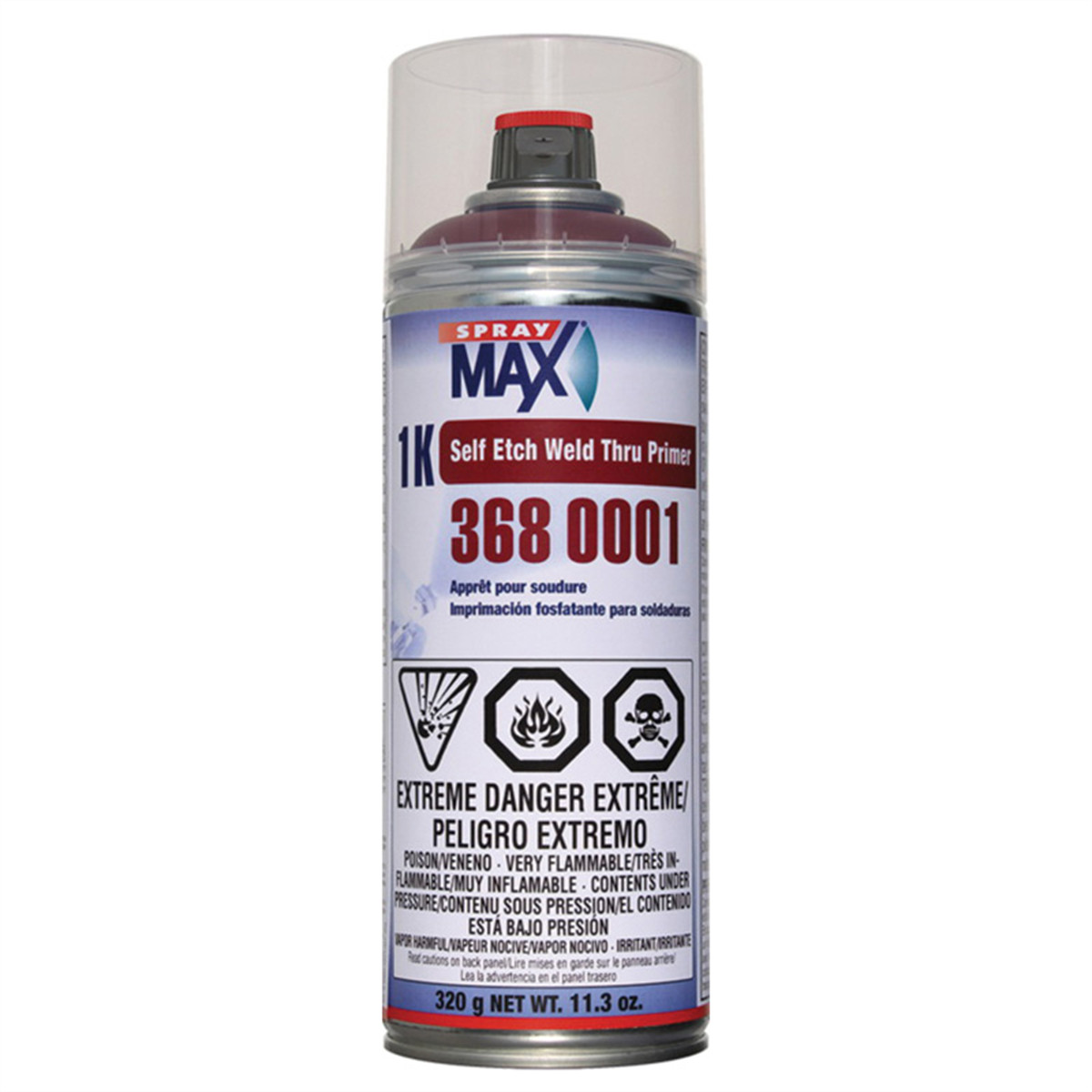 SprayMax 3680001 Self-Etch Weld-Thru Primer, 11.3 oz Aerosol Can, Red Brown, 5.4