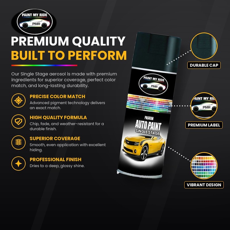 Single Stage Direct Gloss Aerosol for 1985 VW Graphite Black Poly, Graphite 9970