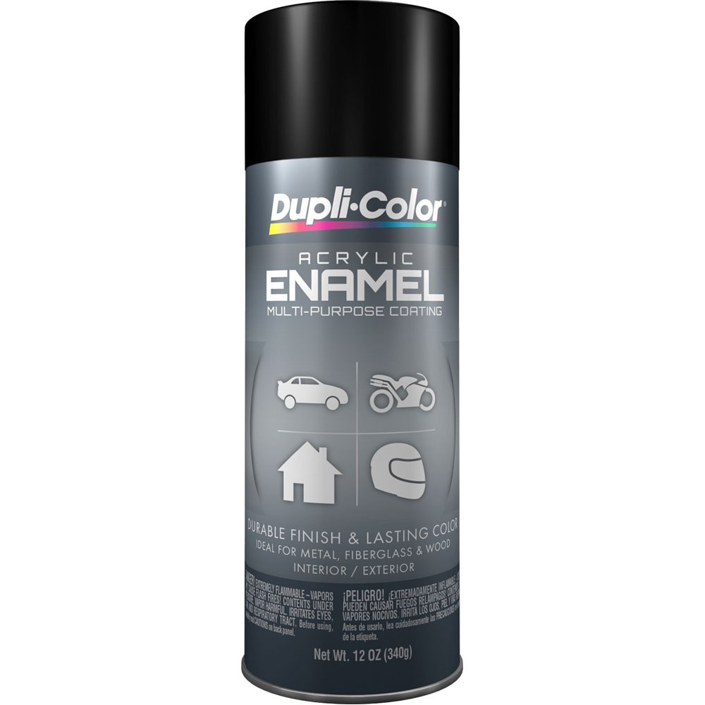 Duplicolor DA1603, Multi-Purpose Acrylic Enamel Aerosol Paint, Semi-Gloss Black