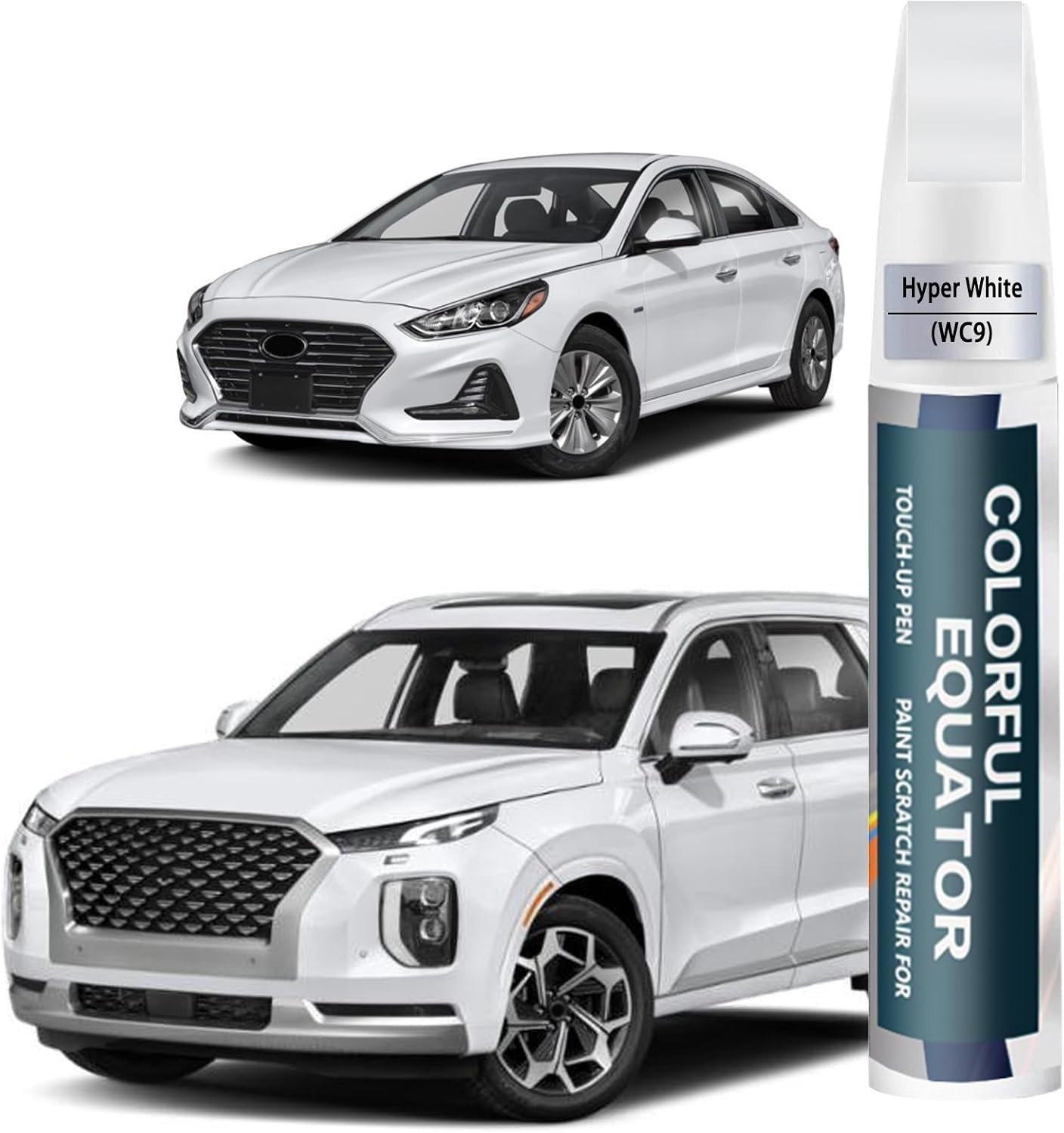 Hyundai-Compatible Touch Up Paint WC9 Hyper White – Quick Scratch Repair Kit