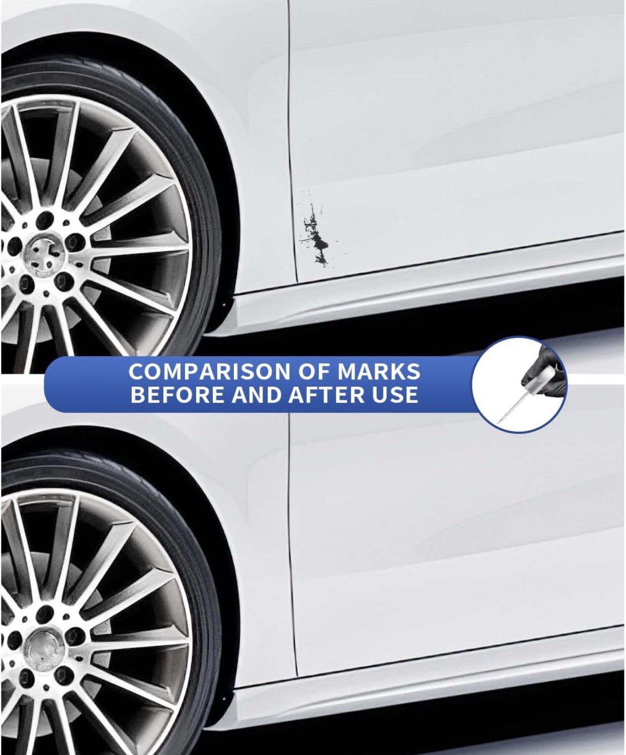 149/9149 Polar White Touch Up Paint Compatible with Mercedes-Benz