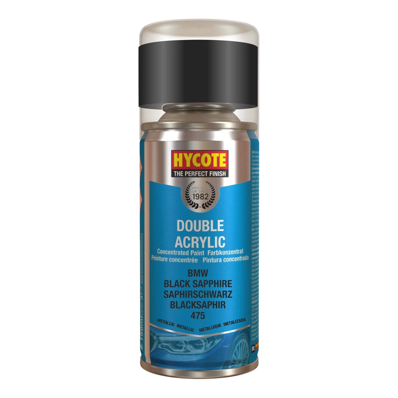 Hycote Colour Spray Paint XDBM602 BMW Black Sapphire (Metallic) 150mL Fast Dry