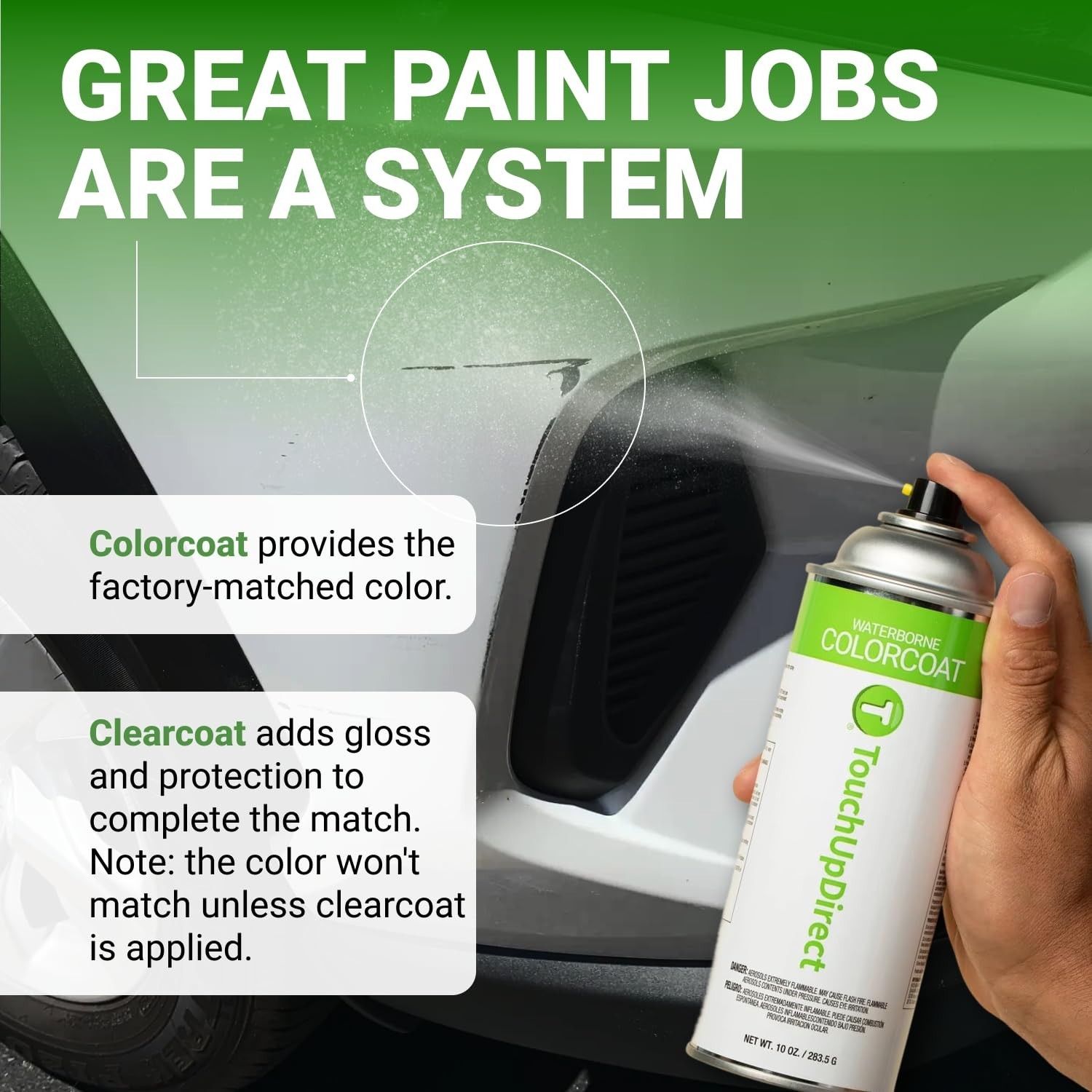 Car Paint Touch Up Spray Kit – Ingot Silver Metallic, Scratch Repair, Clearcoat,