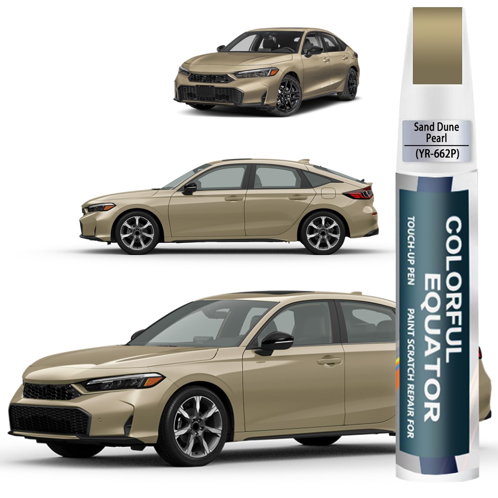 Touch Up Paint Kit For Honda YR-662P Sand Dune Pearl Scratch Repair Match