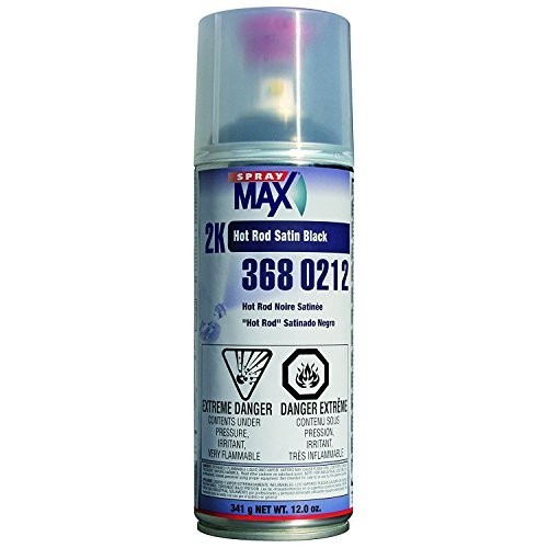 2K Automotive Satin Black Spray Paint – Hot Rod Finish for Cars, Metal & Plastic