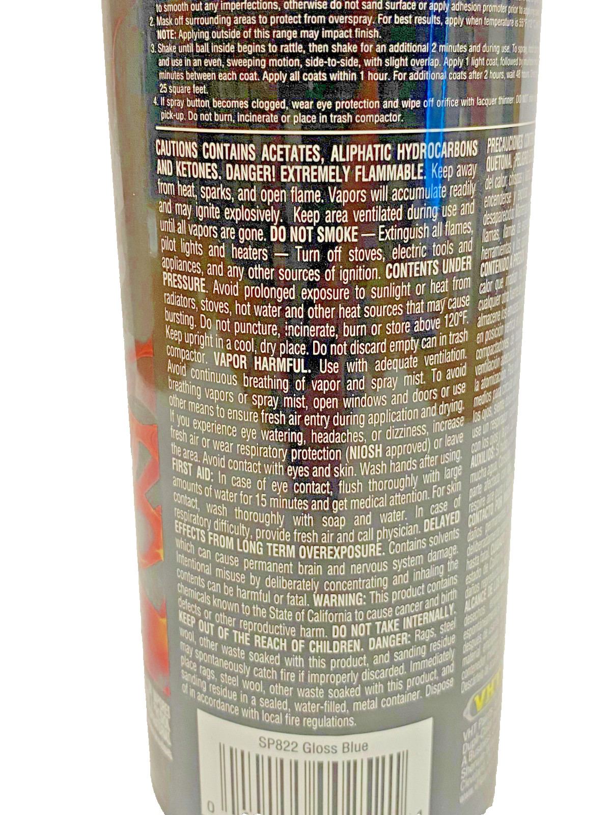 VHT Plastic Paint Blue EPA 1.40 Part #SP822 High Temp 11oz, Exterior & Interior