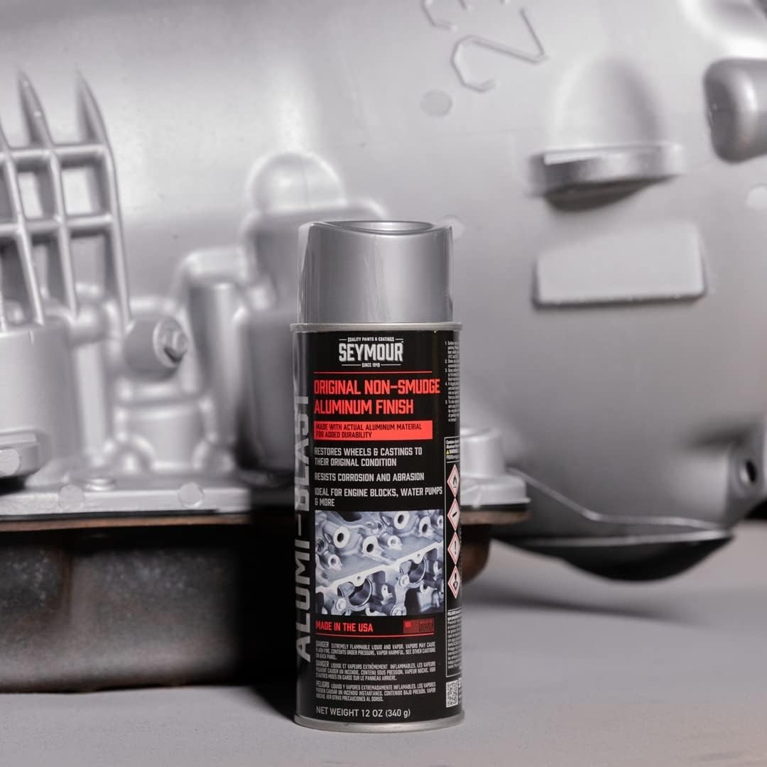 2PK Satin Aluminum Metallic Spray Paint Engine Heat Resistant & Rust Protective