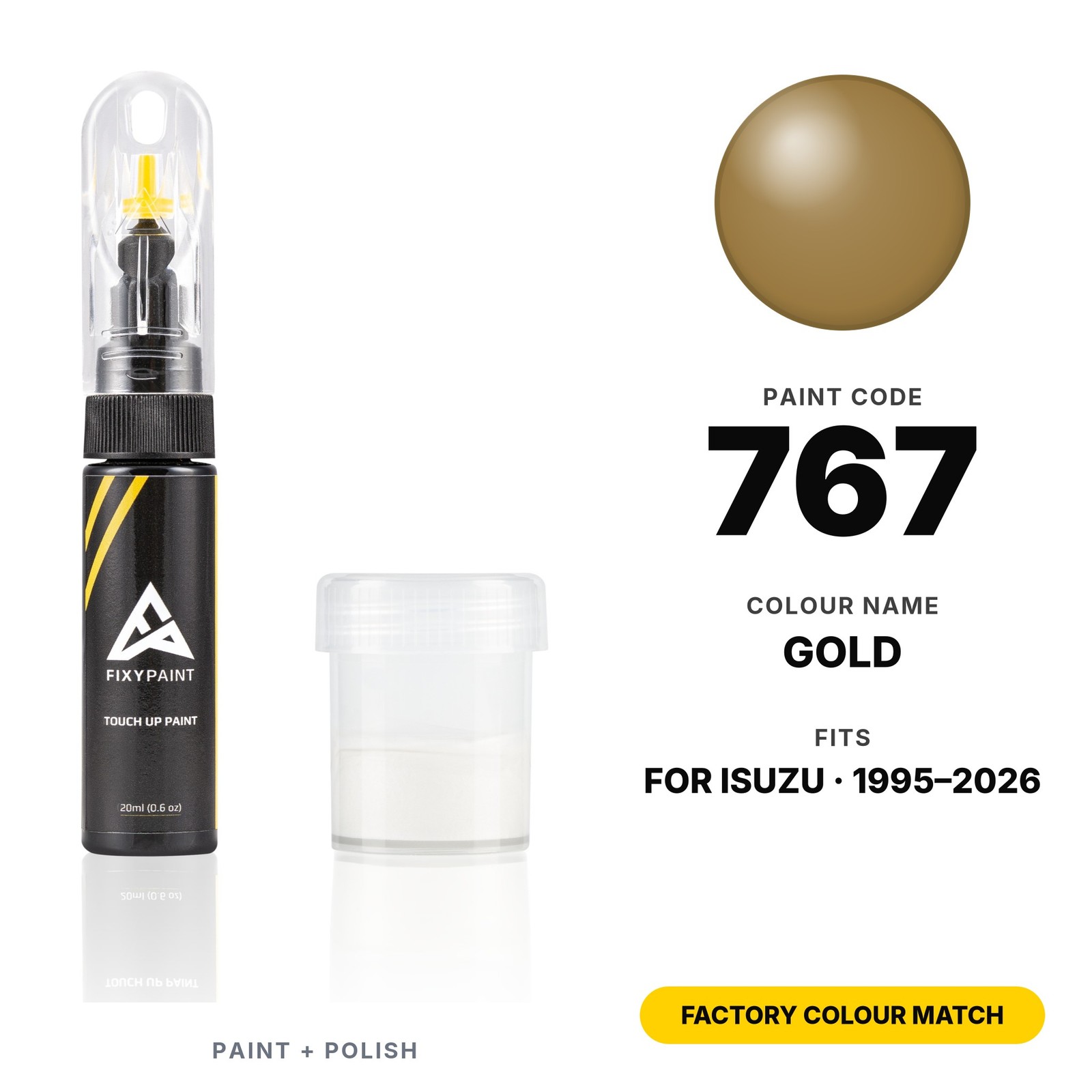 Touch Up Paint For Isuzu 767 Gold Set Exact Factory Colour Match Touch Up Paint