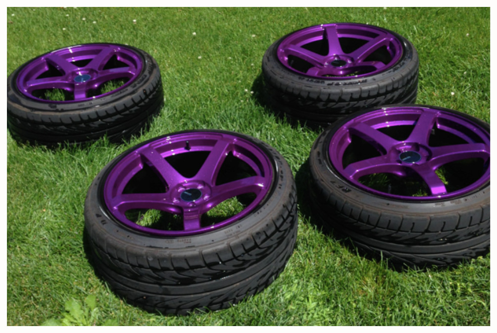 Metallic Purple Wheels Spray Paint Rim Steel Aluminum Chrome +Primer Coating 3PK