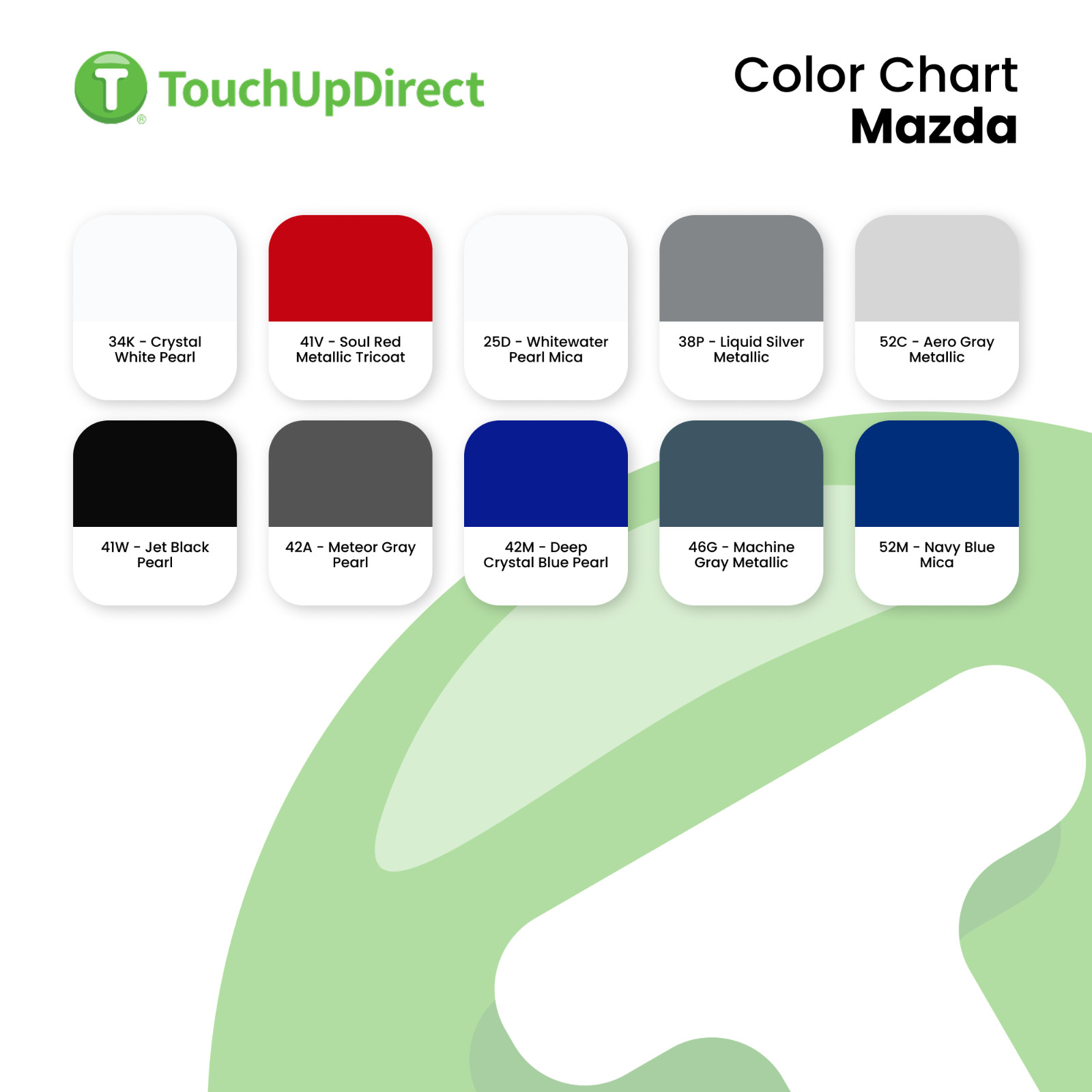 Mazda Touch Up Paint by TouchUpDirect – Brush or Spray Paint – Choose Your Color