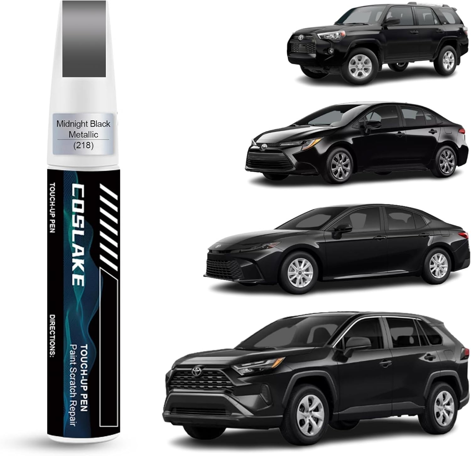 Car Scratch Repair Kit – Fast-Drying Midnight Black Metallic Paint, 12ml
