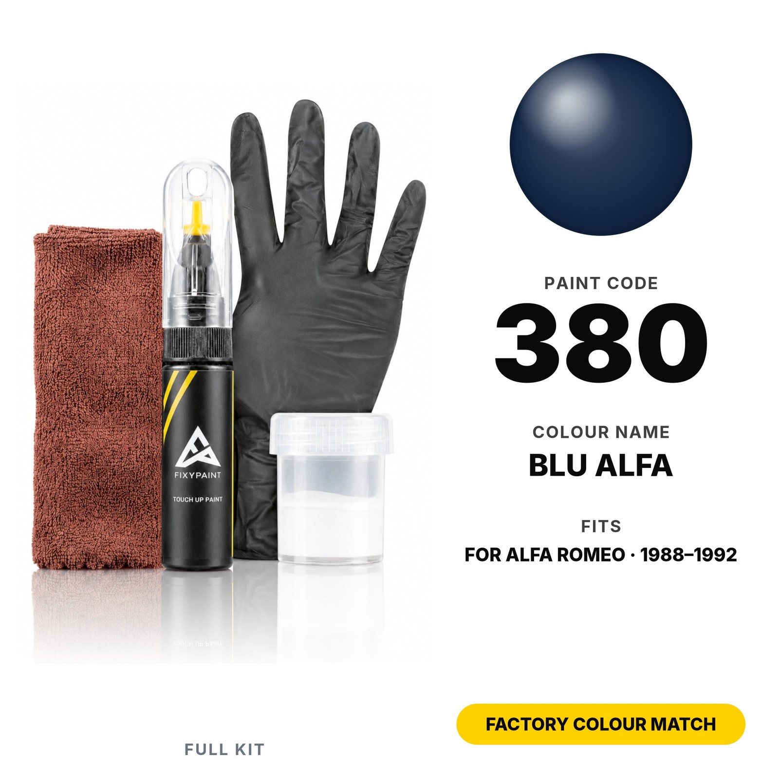 Touch Up Paint For Alfa Romeo 380 Blu Alfa Full Kit Exact Colour Match Paint