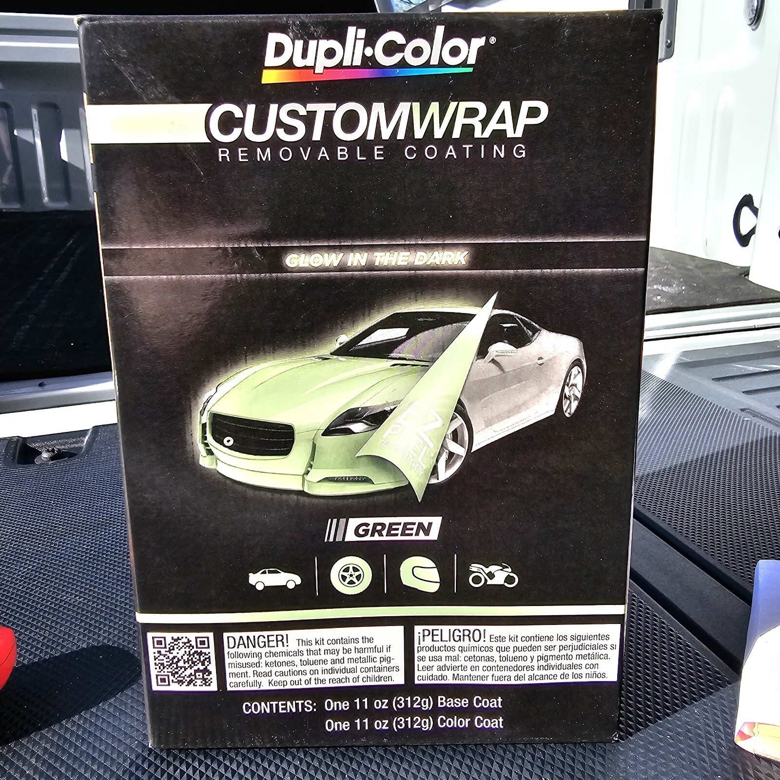 Bundle Of 2 Kits Dupli-Color Custom Wrap CWRC871 Glow in the Dark Green Coating