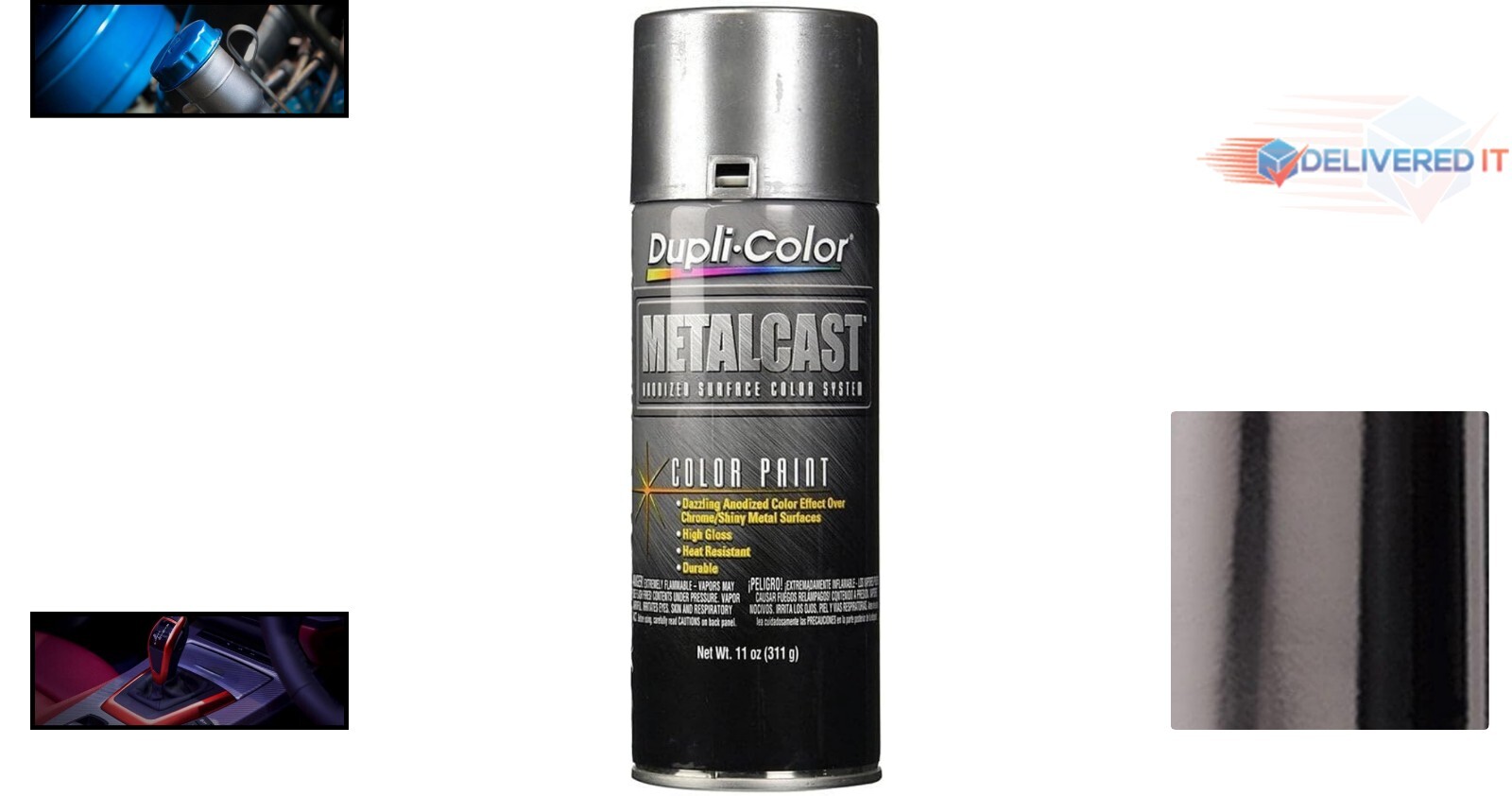All-in-One 11 oz Black Smoke Anodized Spray Paint for Interior/Exterior Auto Use