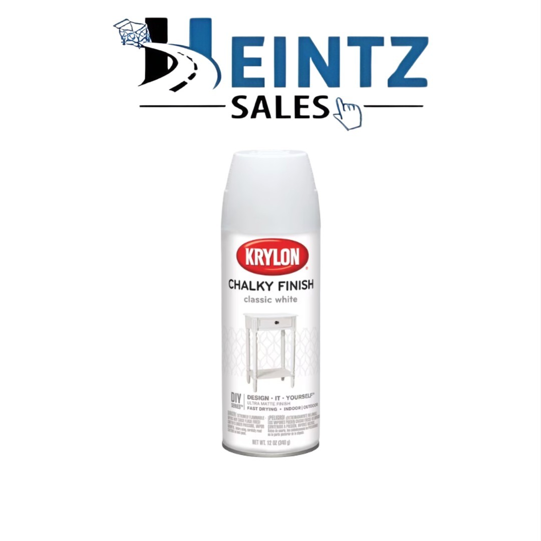 KRYLON 4101 Classic White Chalky Finish Indoor/Outdoor DIY Series 12oz